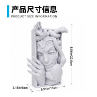 3D Printed Medusa Bookend Sculpture, Greek Mythology Decorative Book Holder For Bookshelf Desk Home Decor - Decorik