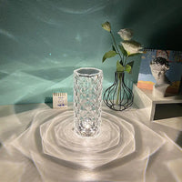 Acrylic crystal style USB table lamp with 16 color lighting
