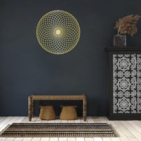 Sacred Geometry Wall Art, Spiritual Metal Yantra & Mandala Sculpture - Decorik