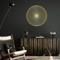 Sacred Geometry Wall Art, Spiritual Metal Yantra & Mandala Sculpture - Decorik