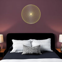 Sacred Geometry Wall Art, Spiritual Metal Yantra & Mandala Sculpture - Decorik