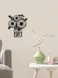 Vintage Sunflower Metal Wall Art - Handcrafted Iron Wall Sculpture - Decorik