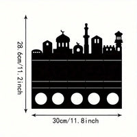 CIFbuy Vintage Metal City Skyline Portable Tabletop Candle Lantern Home Decor Romantic Ambiance Lighting(TikTok, temu pick-up service) - Decorik