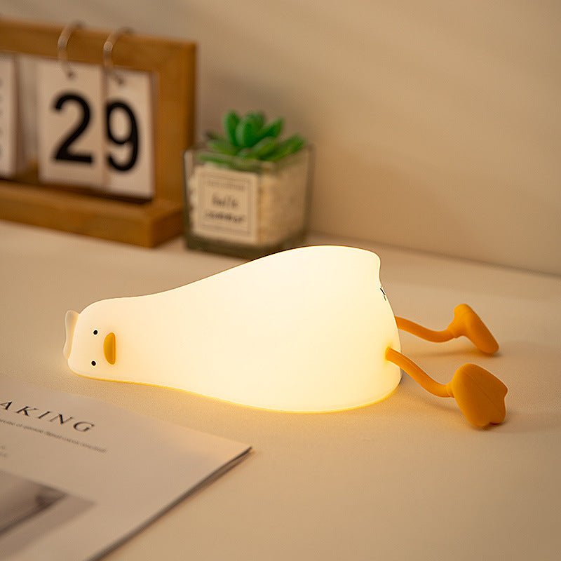 Cute LED Night Light Touch Sensor Cartoon Kid's Nightlights Big Face Rabbit Silicone Night Light Christmas Gift Bedside Lamp Home Decor - Decorik