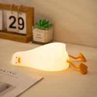 Cute LED Night Light Touch Sensor Cartoon Kid's Nightlights Big Face Rabbit Silicone Night Light Christmas Gift Bedside Lamp Home Decor - Decorik