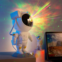 Black astronaut galaxy projector lamp with adjustable starry projection