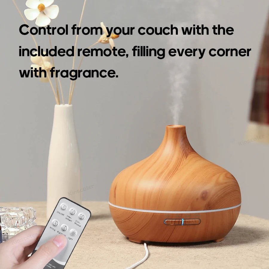 Decorik Aromatherapy Diffuser – Remote Control Wood Grain - Decorik