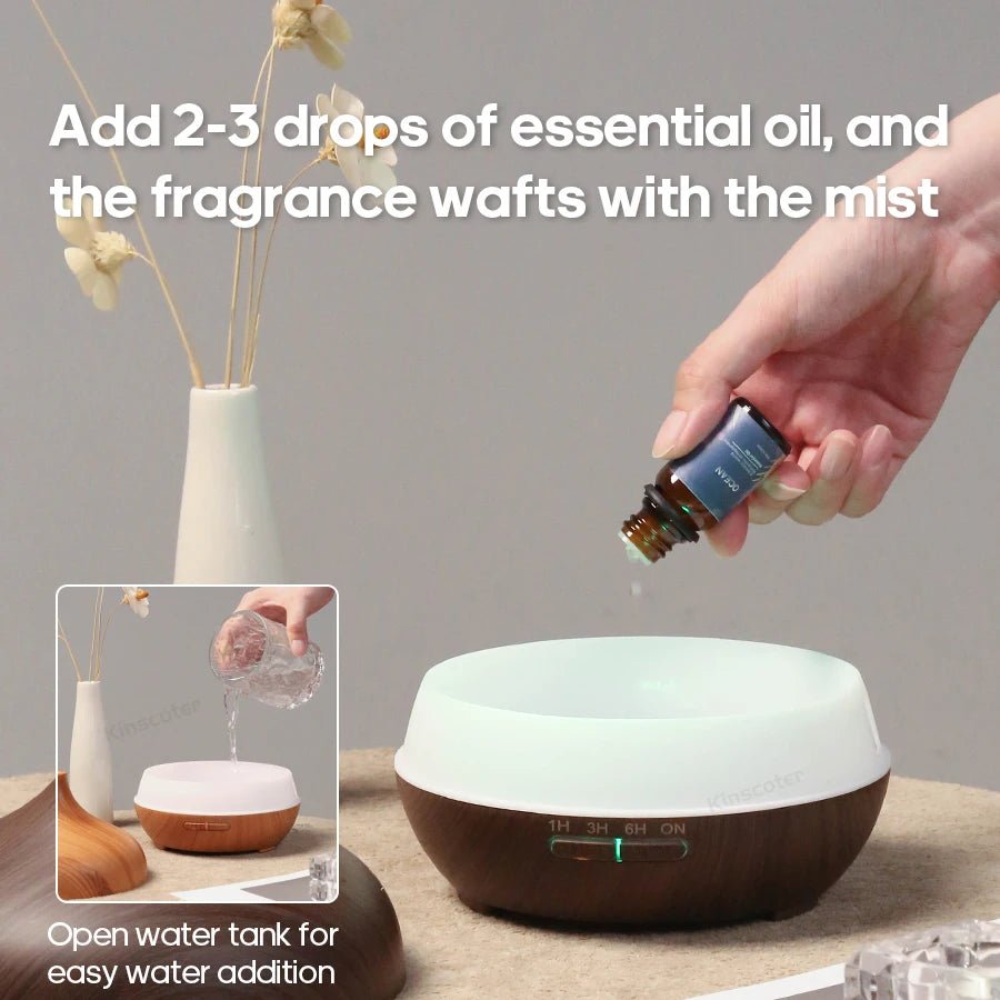 Decorik Aromatherapy Diffuser – Remote Control Wood Grain - Decorik