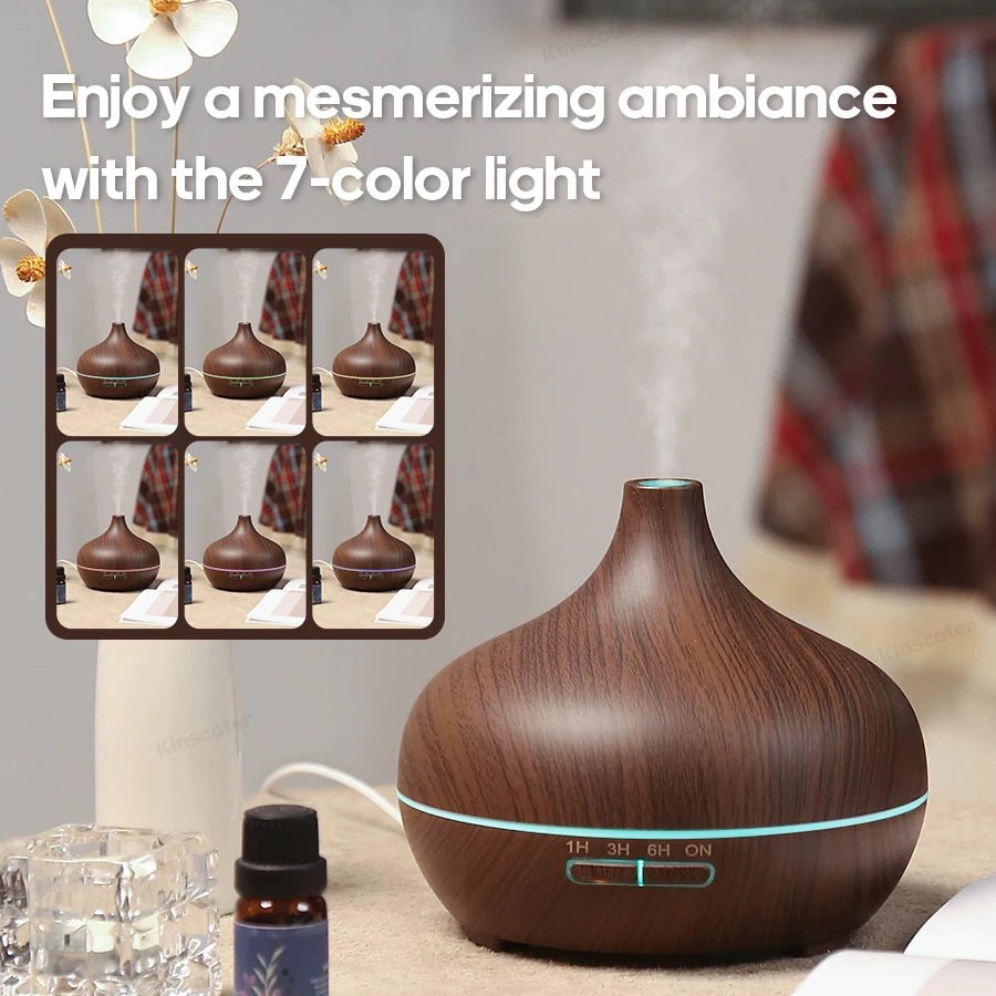 Decorik Aromatherapy Diffuser – Remote Control Wood Grain - Decorik