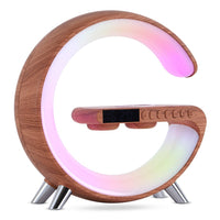 New Intelligent G Shaped LED Lamp Bluetooth Speake Wireless Charger Atmosphere Lamp App Control For Bedroom Home Decor - Decorik