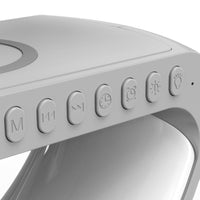 New Intelligent G Shaped LED Lamp Bluetooth Speake Wireless Charger Atmosphere Lamp App Control For Bedroom Home Decor - Decorik