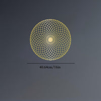 Sacred Geometry Wall Art, Spiritual Metal Yantra & Mandala Sculpture - Decorik