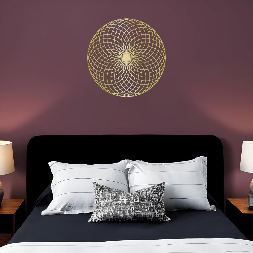 Sacred Geometry Wall Art, Spiritual Metal Yantra & Mandala Sculpture - Decorik