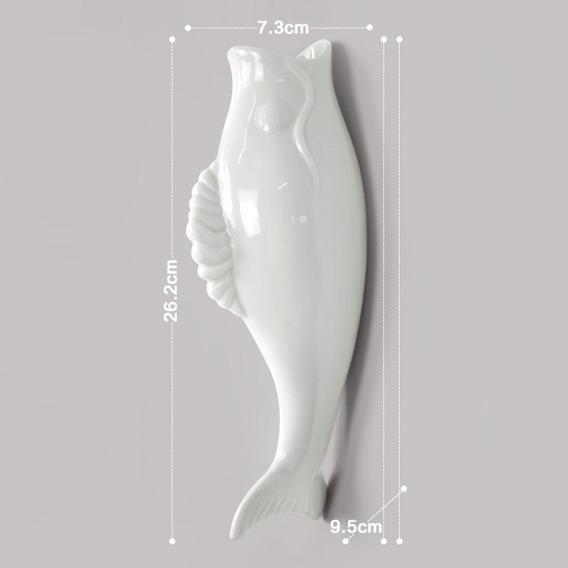Simple Modern Creative Wall Ceramic Goldfish Vase Restaurant Mural Wall Hanging Three-Dimensional Wall Decoration Wholesale - Decorik