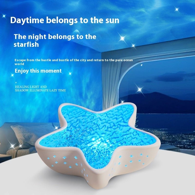 Starfish Projection Lamp Water Ripple Small Night Lamp Bedroom - Decorik