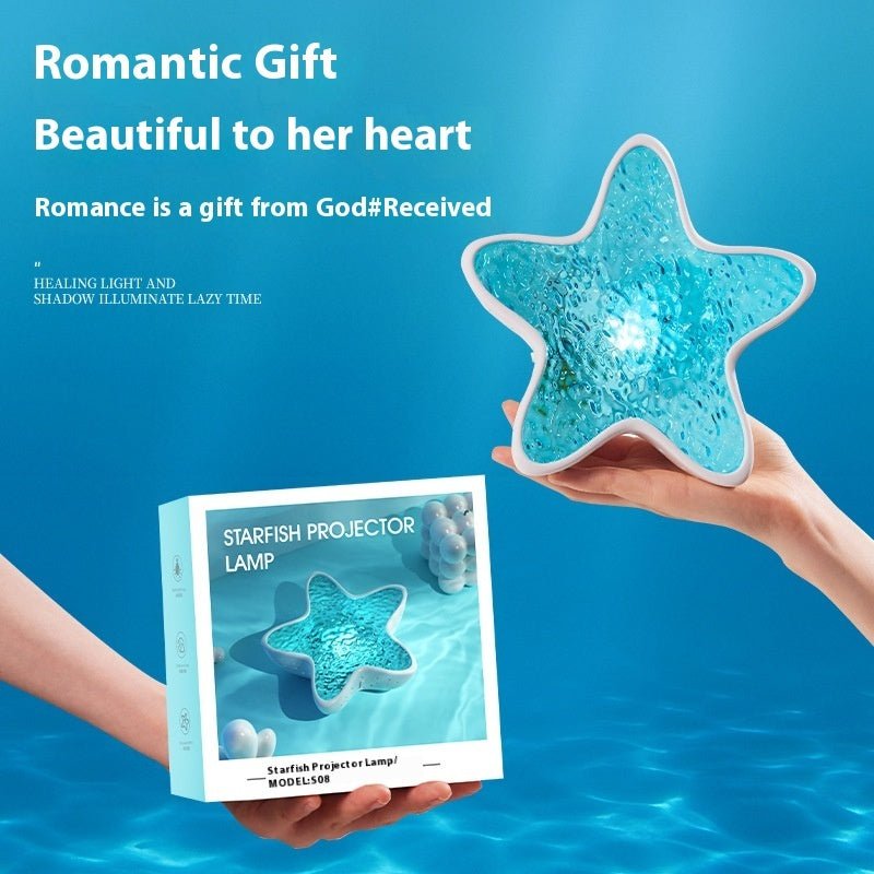 Starfish Projection Lamp Water Ripple Small Night Lamp Bedroom - Decorik
