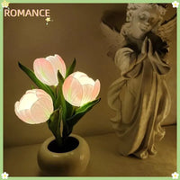 Tulip Lamp - LED Replica Tulip Table Lamp With Flower Vase For Desktop Decoration. Suitable For Home, Living Room, Desktop Decoration, Holiday Gifts, Atmosphere Decoration Lamps. Powered By USB - Decorik