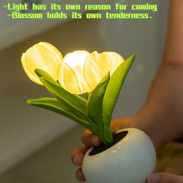 Tulip Lamp - LED Replica Tulip Table Lamp With Flower Vase For Desktop Decoration. Suitable For Home, Living Room, Desktop Decoration, Holiday Gifts, Atmosphere Decoration Lamps. Powered By USB - Decorik