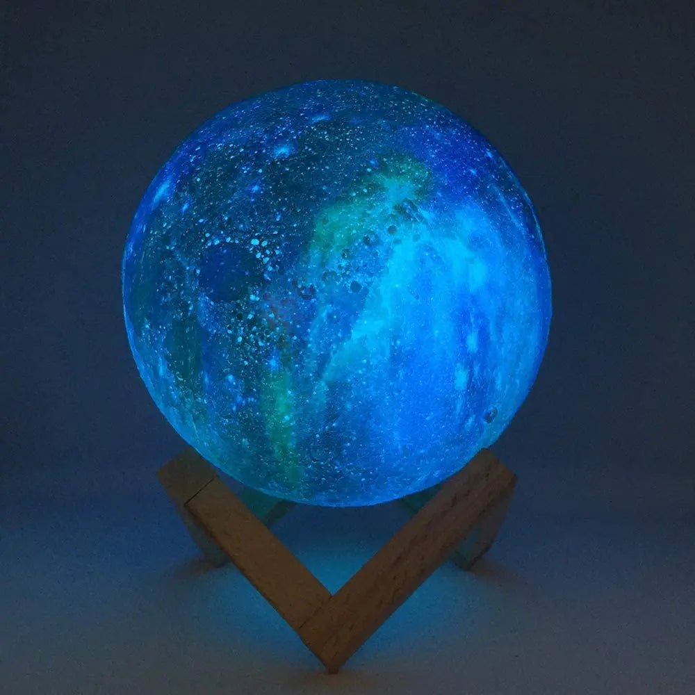 ZK20 3D Printing Moon Lamp Galaxy Moon Light Kids Night Light 16 Color Change Touch Remote Control Galaxy Light - Decorik