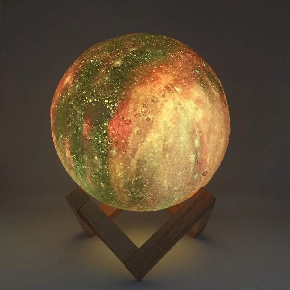 ZK20 3D Printing Moon Lamp Galaxy Moon Light Kids Night Light 16 Color Change Touch Remote Control Galaxy Light - Decorik