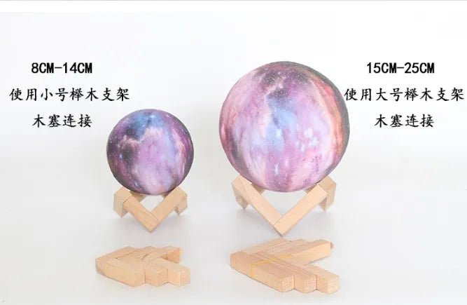 ZK20 3D Printing Moon Lamp Galaxy Moon Light Kids Night Light 16 Color Change Touch Remote Control Galaxy Light - Decorik